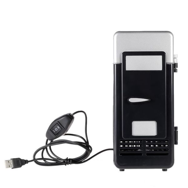 

mini usb refrigerator usb fridge beverage drink cans cooler and warmer with led light for home office