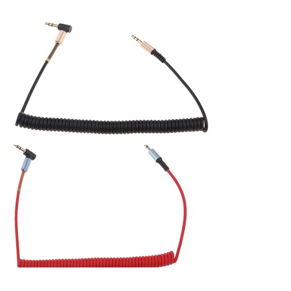 

3,5 m для m aux cable cord угловая аудио разъем для наушников красный черный 2pcs