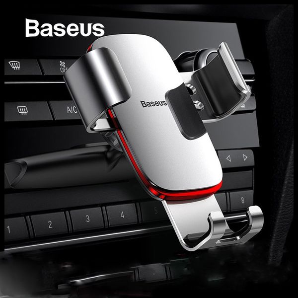 

baseus gravity car phone holder for car cd slot air vent mount phone holder stand for iphone x samsung metal mobile phone holder