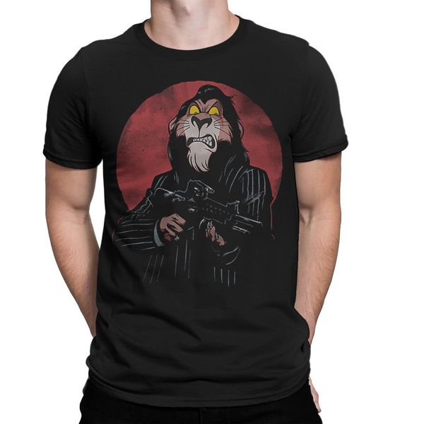 

2019 summer scarface смешной футболка лев шрам tee, мужской tees