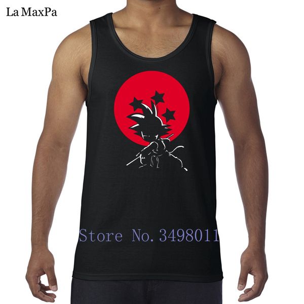 

create letter red ball silhouette goku tank for men undershirt popular vest men sleeveless shirts fitted 100% cotton