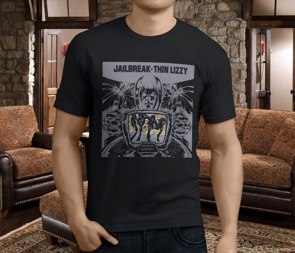 

новый популярный thin lizzy jailbreak мужская черная футболка размер s-3xl