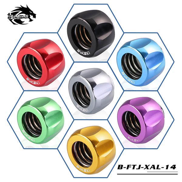 

fans & coolings bykski hard pipe fitting plum blossom style for od 14mm rigid tubing hand compression connector 9 colors b-ftj-xal-14