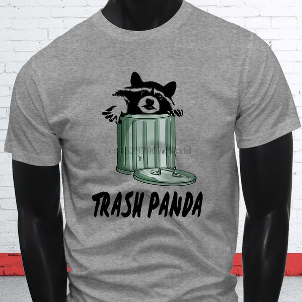 

2020 fashion trash panda funny humor wild animal raccoon pet men t-shirt 100% cotton print shirt tee cotton tee shirt