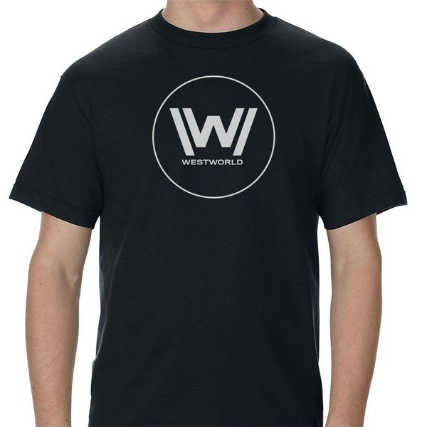 

westworld логотип взрослых черная рубашка custom напечатаны tee shirt