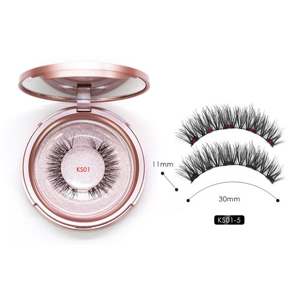 

false eyelashes 1pair 5 magnetic handmade natural magnet lashes should use with eyeliner