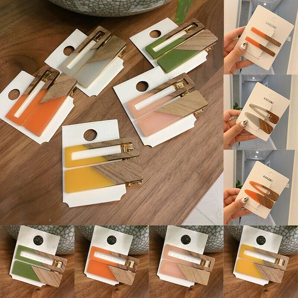 

новое сращивание геометрия дерева акрил украшения для волос изысканных женщины просто шпилька hollow water drop орнамент волос, Golden;silver