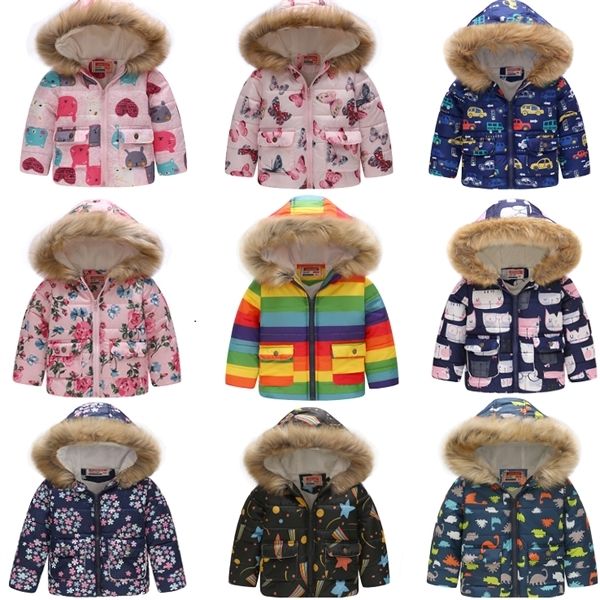 

2020 new cute children coat autumn winter fashion thick warm kids boys girls hoodies snowsuits kid jackets windproof outwear c0924, Blue;gray