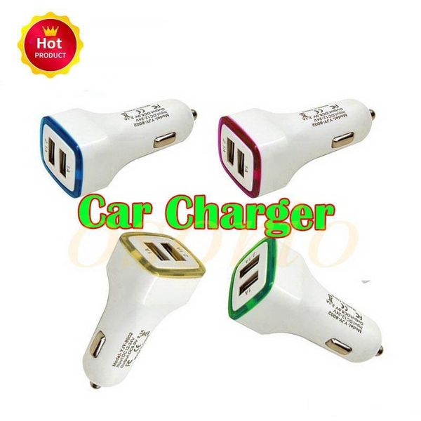 

5v 3.1a 2 port mini usb led quick full-speed car charger dual port auto adapter for iphone 11 x 6plus for samsung s10 s9 note8 xiaomi