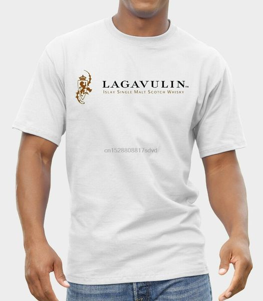 

lagavulin single malt whisky drings t-shirt men shirt grey white- show original title short sleeve tee shirt cheap