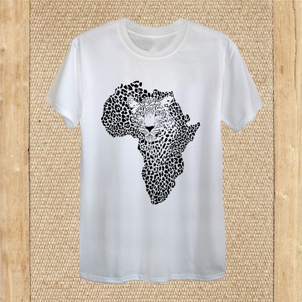 

africa t - - shirt wildlife leopard africa design print 100% cotton women cool tee shirt