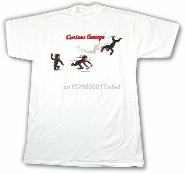 

curious george three monkeys white t shirt xl new merch birthday gift tee shirt