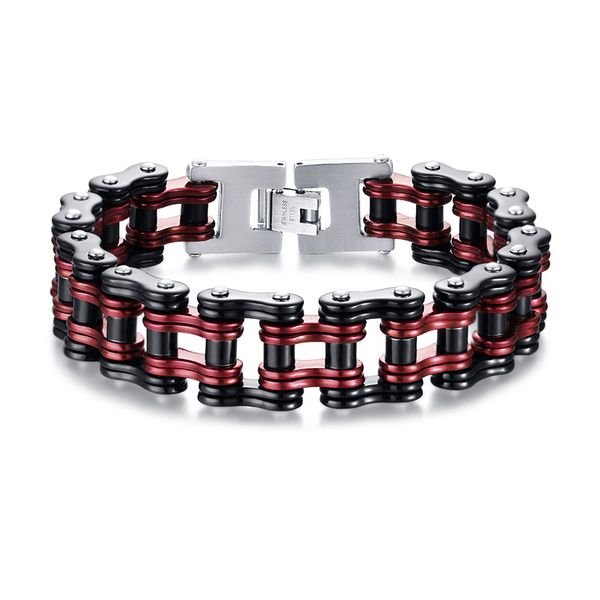

charm bracelets 2021 fashion men's stainless steel motorcycle bike bicycle chain design bracelet tone special gift pulsera ancla, Golden;silver