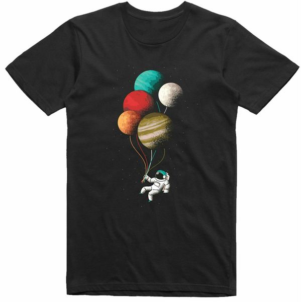 

spaceman astronaut planet balloons funny 100% cotton t shirt tee shirt