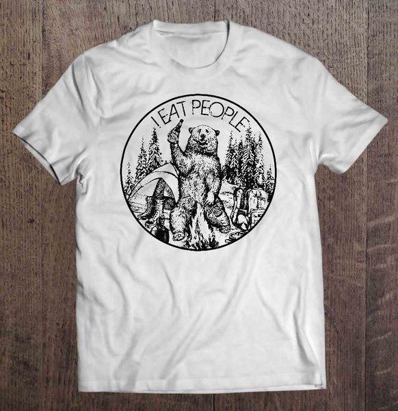 

men t shirt i eat people camping bear version women t-shirt