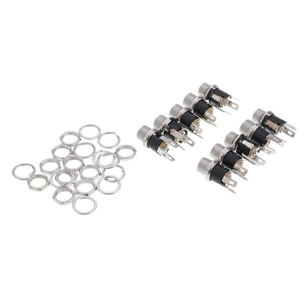 

10 штук 5.5x2.5mm dc power jack mono гнездо штепсельной вилки для монтажа в панель адаптера
