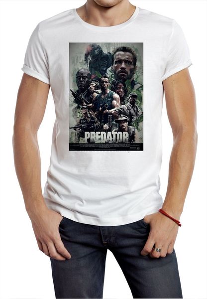 

predator t shirt movie alien horror geek tee cult classic arnie retro yolo