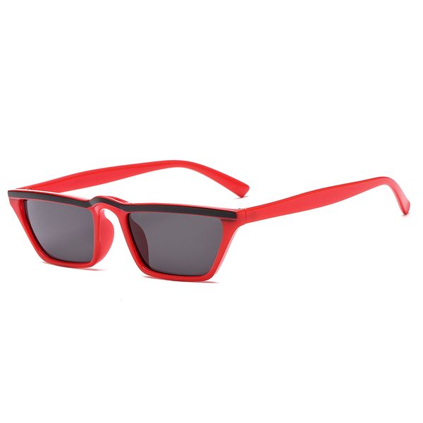 

fashion design lady sunglasses flat plastic material frame classic hipster retro fashion cat eye narrow box uv400, White;black