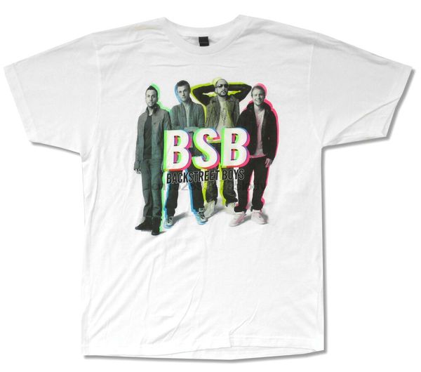 

backstreet boys color shadow portrait white t shirt new official bsb
