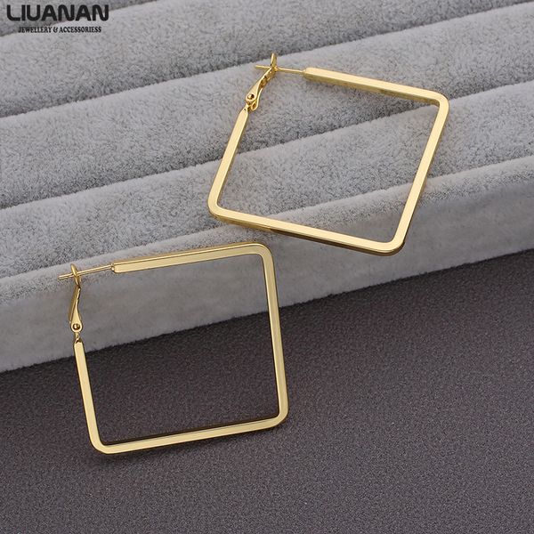 

fashion 2pcs/set geometric hoop earrings for women gold plating boho ear rings for women girl fashion jewelry party holiday, Golden;silver