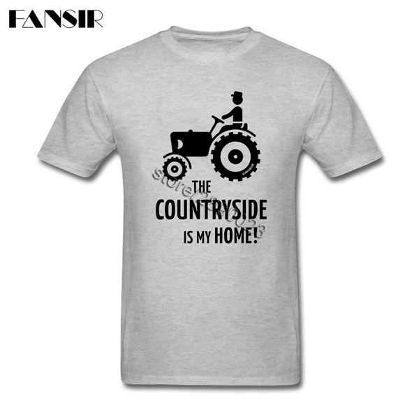 

great the countryside is my home farmer with tractor tshirt man short sleeve soft cotton men t-shirt camisa masculina 3xl