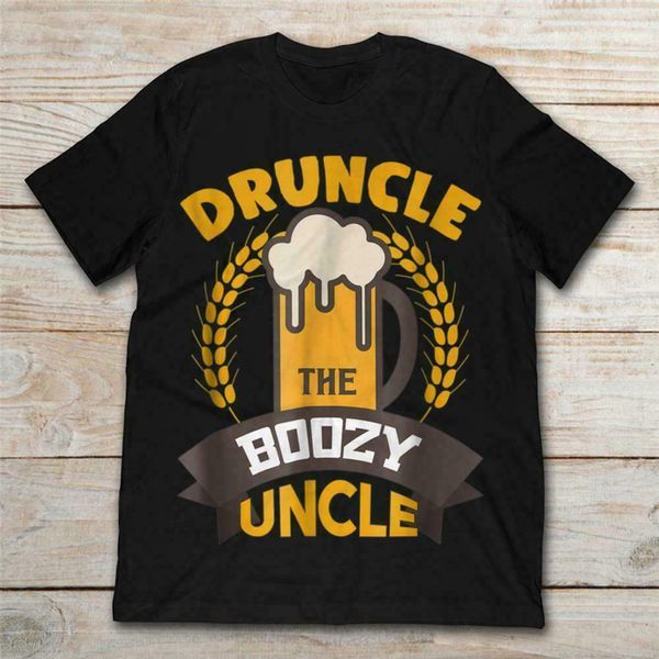

новый druncle boozy дядя пиво черная футболка s-3xl сша размер em1 печать tee shirt
