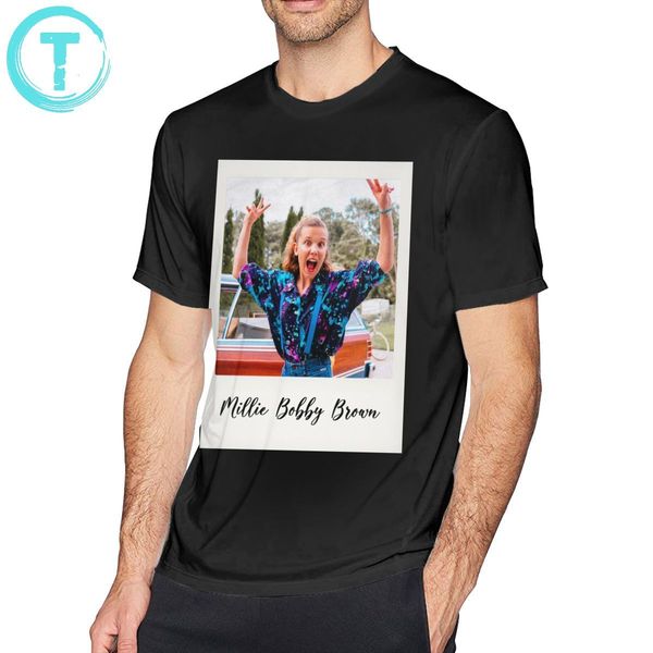 

millie бобби браун футболка millie бобби браун polaroid t-shirt основные короткие рукава tee shirt плюс размер tshirt