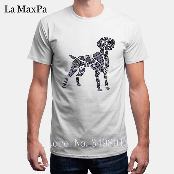 

new arrival t shirt men artistic weimaraner dog art men's tshirt round collar fitness male t-shirt man big sizes