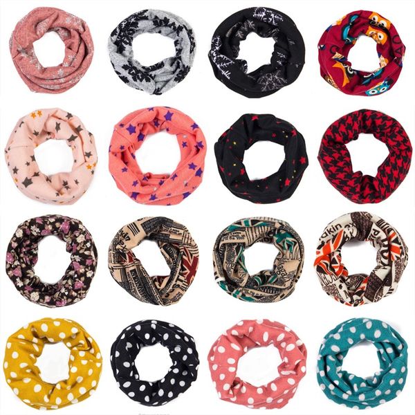 

children's snood toddler scarves one loop cashmere baby scarf floral leopard print girls scarf polka dots kids scarfs, Blue;gray