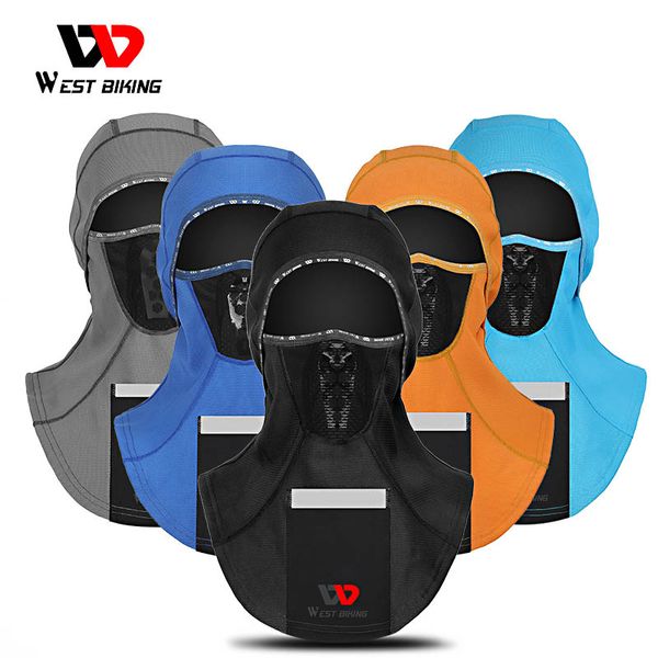 

west biking 2020 winter sport face cover warm fleece cycling neck warmer men women scarf ski bicycle motorcycle head cap hat, Black