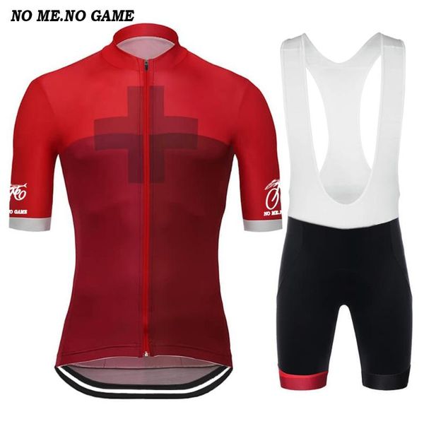 

2020 swiss summer cycling jersey men short sleeve road red tour bicycle clothes bib shorts set quick-dry riding bike clothing, Black;blue