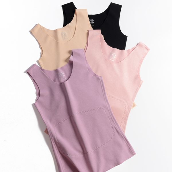 

camisoles & tanks winter keep warm fashion office women thermal underwear long sleeve bottoming shirts, Black;white