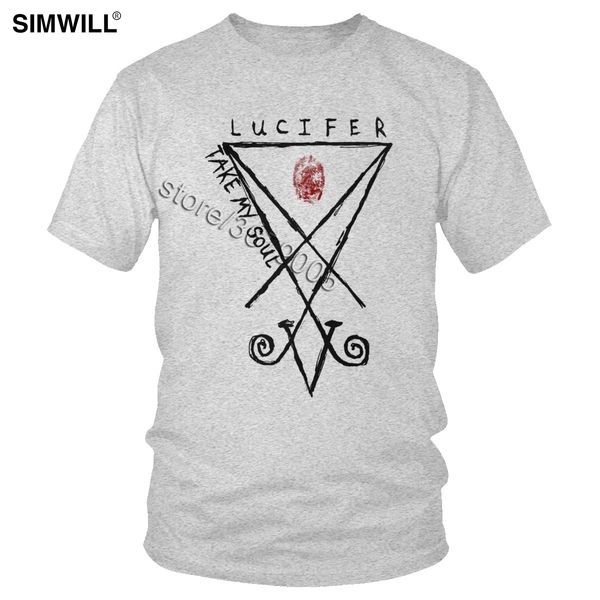 

brand design lucifer morningstar tshirt fashion satan devil take my soul t shirt short sleeve cotton casual t-shirt tv apparel