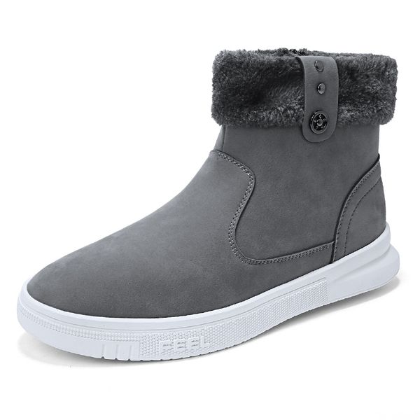 

30 snow boots men winter shoes warm plush for cold winter men ankle boots fashion non-slip male footwear snow shoes ka2000, Black