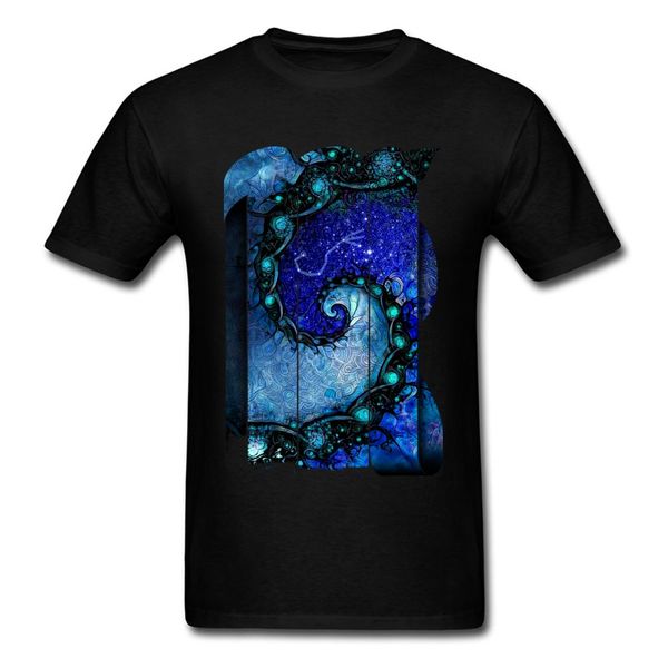 

awesome scorpio a fractal painting men tee shirt plus size custom group t shirts short sleeve black xxxl