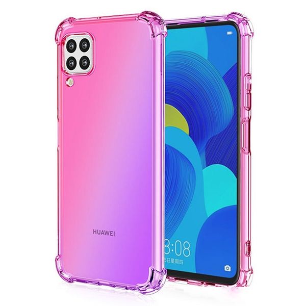 

gradient color soft tpu transparent anti-knock case for huawei nova 6 se 5i 5t 5z honor mate 30 v30 pro play3 coque