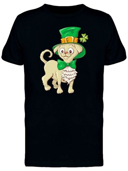 

dog with leprechaun costume mens tee -image by m xl 2xl 10xl tee shirt