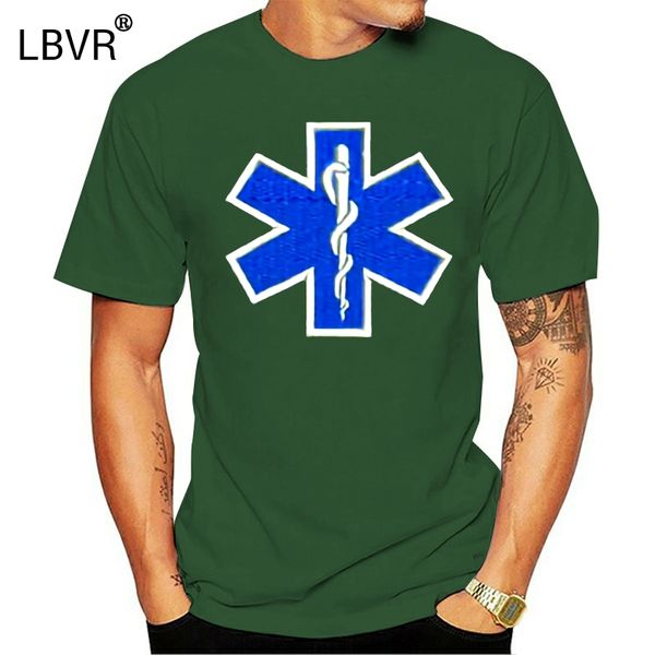 

emt ems emergency medical services paramedic round t-shirt t shirt black