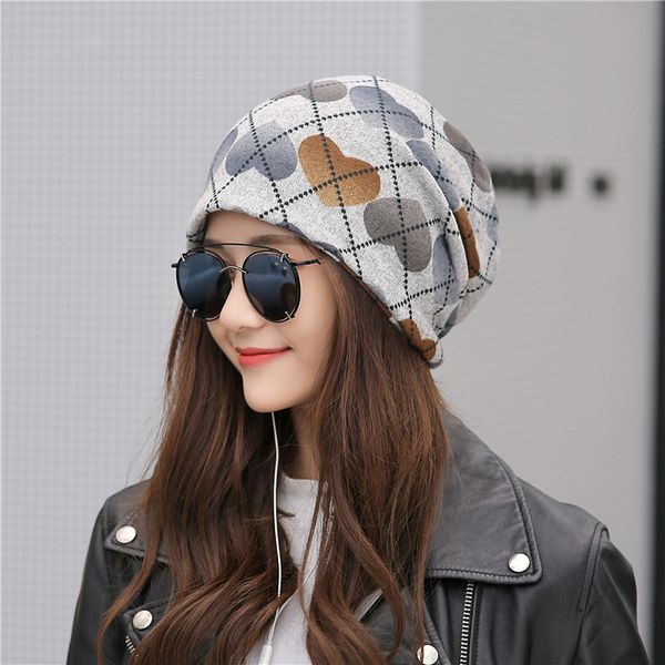 

winter hats for women men turban hat female beanie flower pattern hip feminino hat new, Blue;gray