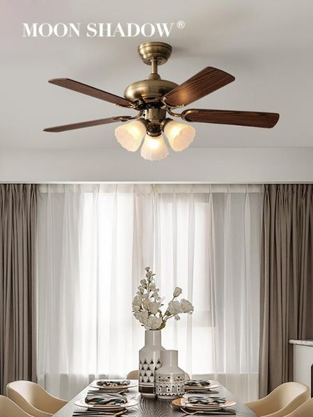 

electric fans moonshadow ceiling fan remote control mute modern minimalist nordic living room integrated 220v