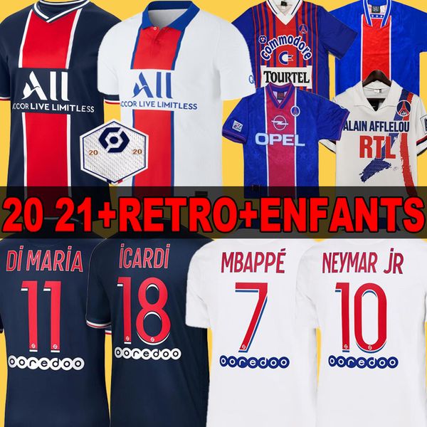 

maillots de football kits 20 21+retro mbappe icardi neymar jr hommes enfants anelka okocha weah ginola simone leroy worns avelaine adailton, Black;yellow