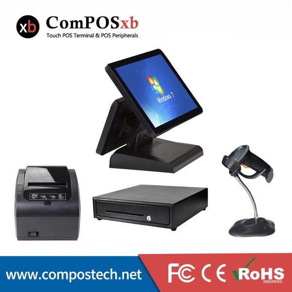 

a whole set of terminal 15inch resistive touch screen possystems device pc
