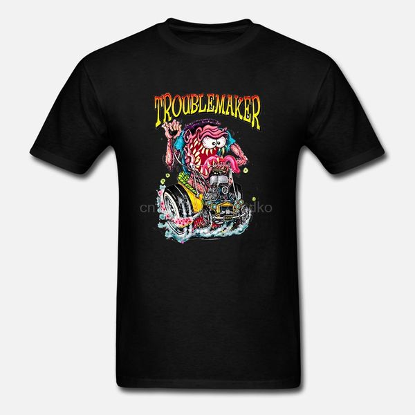 

mens tshirt смутьяна ретро hotrod kustom kulture ratfink monster рот s-3xl мультфильм печати с коротким рукавом рубашки бесплатная доставка