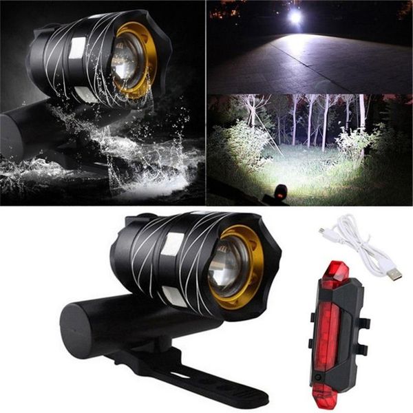 

bike lights 3000mah usb rechargeable smart touch switch bicycle headlight super bright mtb high-low-strobe taillight