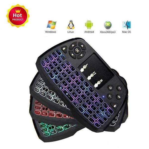 

new fly air mouse 2.4g mini a3 wireless keyboard backlit with backlight red green blue remote controlers for mxq m9s t95x