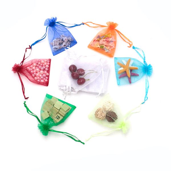 

100pcs/lot (19color) organza gift bag jewelry packaging bag wedding party decoration favors drawable gift bag&pouches