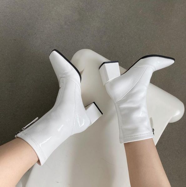 

zipper shoes lady boots winter footwear luxury designer ankle booties women boots-women rock ladies med 2020 rubber fashion low, Black