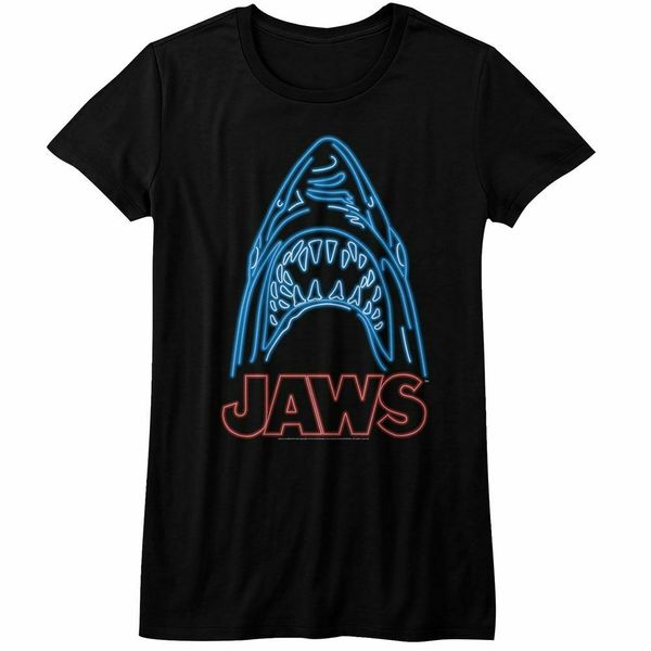 

челюсти-неон-american classics-младший моды большой большой размер tee shirt