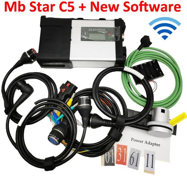

mb sd star c5 sd connect compact 5 star diagnosis with wifi for cars and trucks multi-langauge software hdd ssd optional