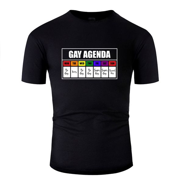 

printing designs lgbt gay agenda tshirt man hipster cute men's tshirts o-neck gents short-sleeve high quality